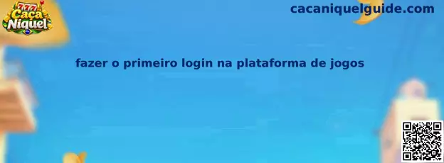 Primeiro login na plataforma