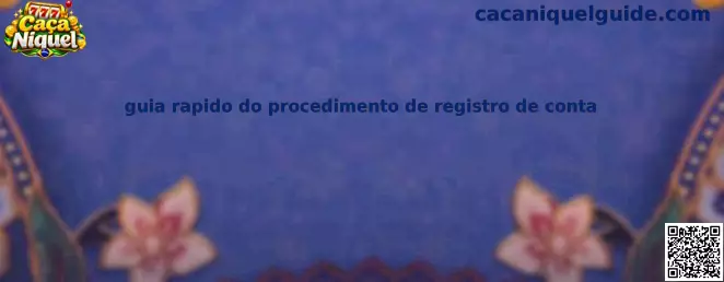 Guia rápido do procedimento de registro de conta